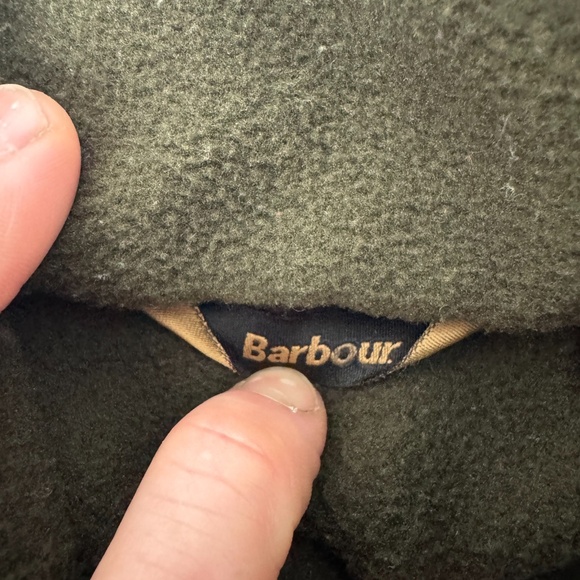 Barbour Mens Sz XL Farimond Fleece Pullover Olive Green Half Zip Outdoor Jacket - Picture 2 of 8